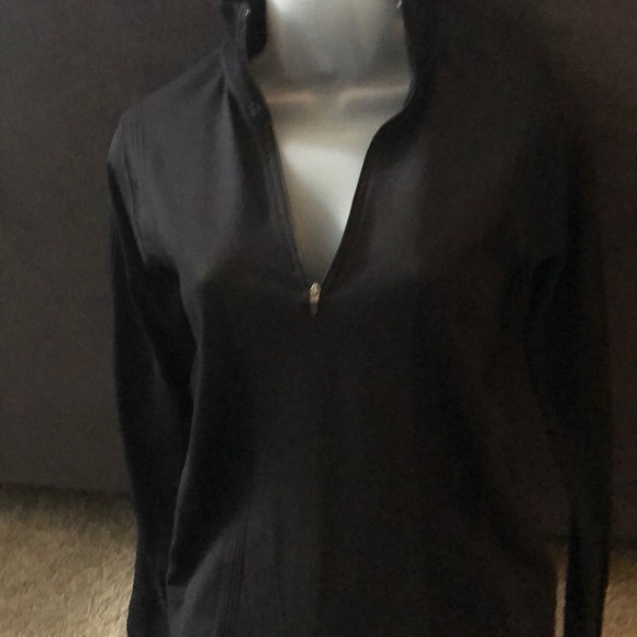 Lucy black long sleeve 3/4 zip top size S - Picture 1 of 5